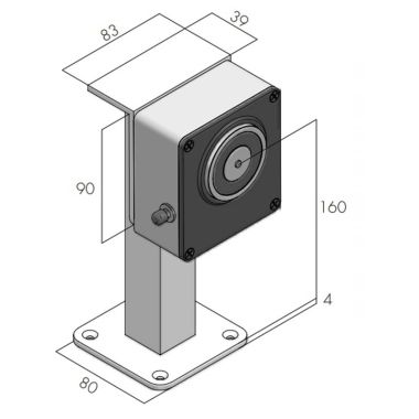 Support 160mm voor Door Holders Magneten