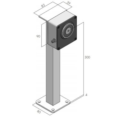 Support 300mm voor Door Holders Magneten