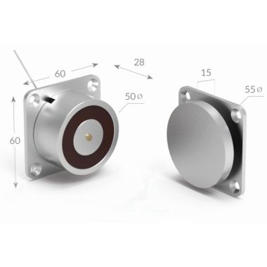 Door Holders Magnet 60 Kg - Basic - 24Vdc
