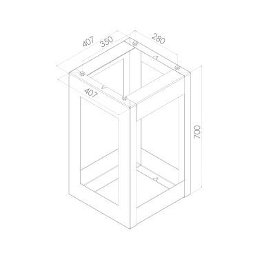CUBE 400 EG3ES socle pour 3 lockers