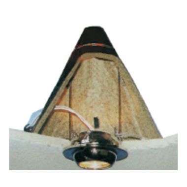 FSCF 250 vuurvaste afdekkap voor verlichting, met afmetingen: 250 x 280 mm