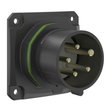 NEO Socle connecteur mural Droit 16A 5P2h IP54 >50 500V avec connexion à  vis