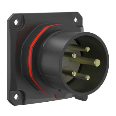 NEO Socle connecteur mural Droit 16A 5P3h IP54 400 440V avec connexion à  vis