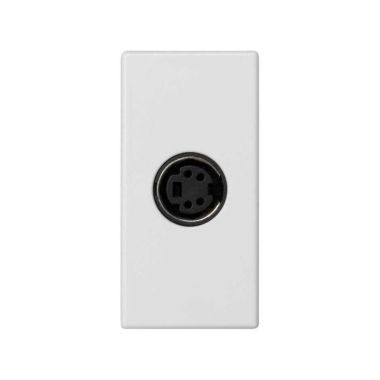 K45 Plaque 1/2 mécanisme avec 1 connecteur S-Vidéo femelle -