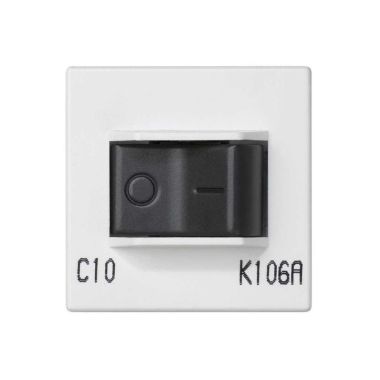 K45 Plaque avec disjoncteur 10A - Blanc neige