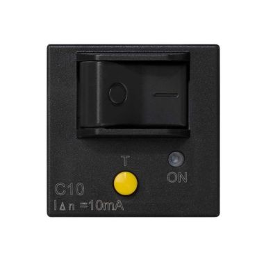 K45 Plaque avec disjoncteur différentiel10A - Gris graphite