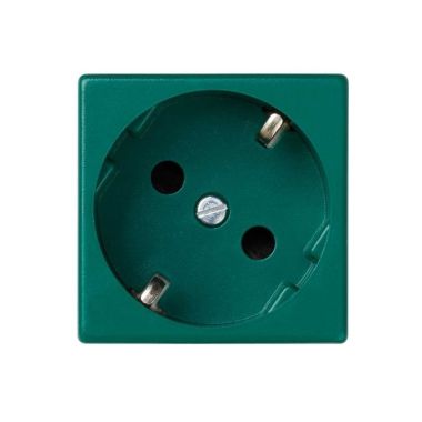 K45 Stopcontact 2P+aarding Schuko snelleaansluiting - Groen