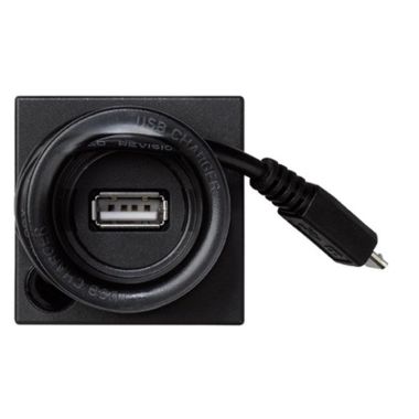 K45 plaat met voeding USB 5V DC en kabelmini USB - Grafietg