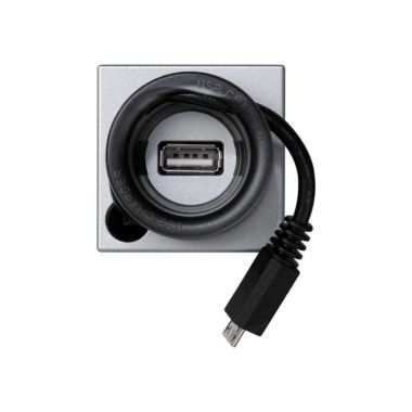 K45 Chargeur 5V/DC USB & MicroUSB - - Aluminium