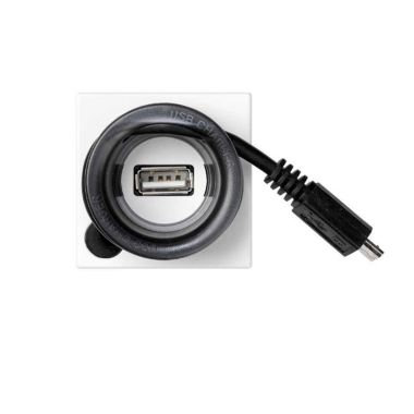 K45 plaat met voeding USB 5V DC en kabelmini USB - Sneeuwwit