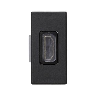 K45 Plaque 1/2 mécanisme HDMI - Femelle/ Femelle - Graphite