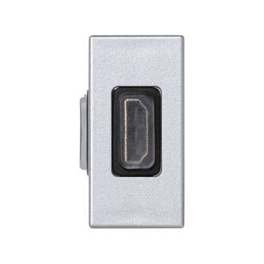 K45 Plaque 1/2 mécanisme HDMI - Femelle/ Femelle - Alu