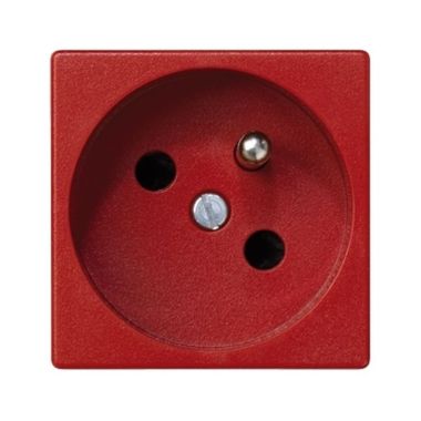 K45 Stopcontact 2P+A met veerklemmen rood