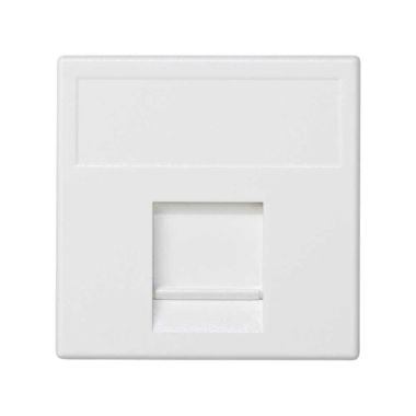 K45 Plaque VDM plate avec volet 1 x RJ 45 INFRA avec Â® - Blanc ne