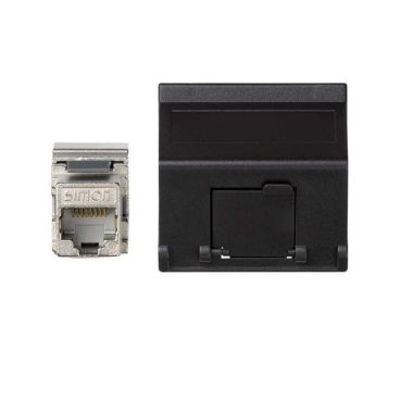 K45 Plaque VDM Incliné avec volet 1 x RJ 45 Cat. 5e FTP - Gr