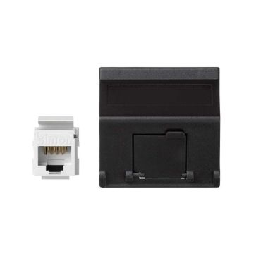 K45 Plaque VDM Incliné avec volet 1 x RJ 45 Cat. 5e UTP - Gr