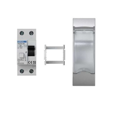K45 Plaque 3 mécanismes avec différentiel de 25A - Aluminium