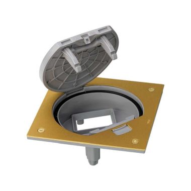 K45 Mechanismehouder manuele sluiting voor 1x stopcontact messing