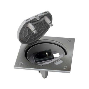 K45 Porte-mécanisme fermeture manuel avec 1 prise avec 1x voor RJ 45 inox