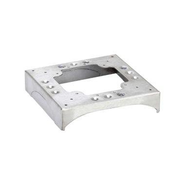 Socle 1 perforation 130x18 et 3 prédécoupés 85x18 - Aluminiu