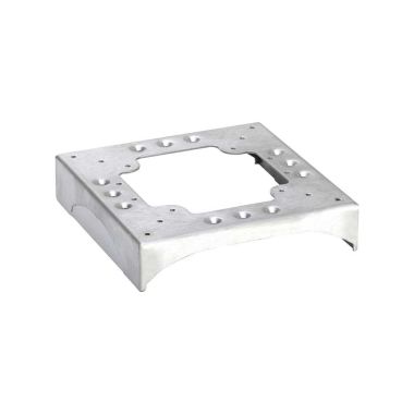 Socle 2 perforations 130x18 et 3 prédécoupés 85x18 - Alumini