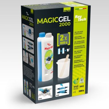 Magic Gel 2L in fles IP68/IMQ (4 flessen van 500ml, 1 maatbeker, 1 menglepel) 