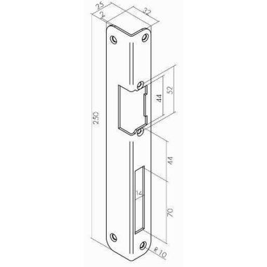 Plaque Avant(Face)Inox (L forme)