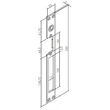 Plaque Avant(Face)Inox Long .65