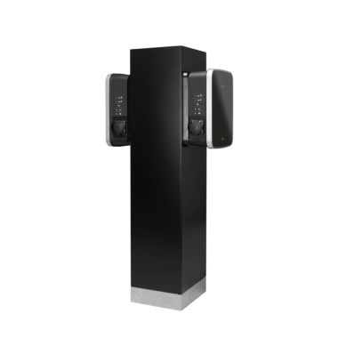 Colonne pour 2 Wallbox eMH3, RAL 9011, 1623 x 410 x 360 mm