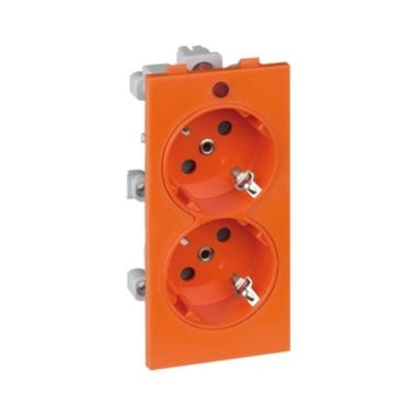 CIMA 500 dubbel stopcontact Schuko CIMA + lamp Oranje