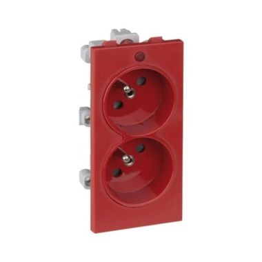 CIMA 500 dubbel stopcontact Fr/Belg lamp Rood