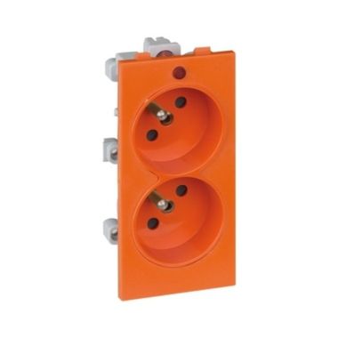 CIMA 500 Dubbel stopcontact Fr/Belg + lamp Oranje