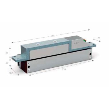Shearlocks Magnetic deurslot 1500kg voor Inbouw op Glass Installatie 