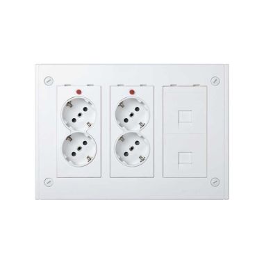 CIMA PRO Kit inbouwdoos bedraad 3x CIMA modules Sneeuwwit