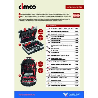 Cimco_Action_Sac à dos et valise à outils Belgique_FR