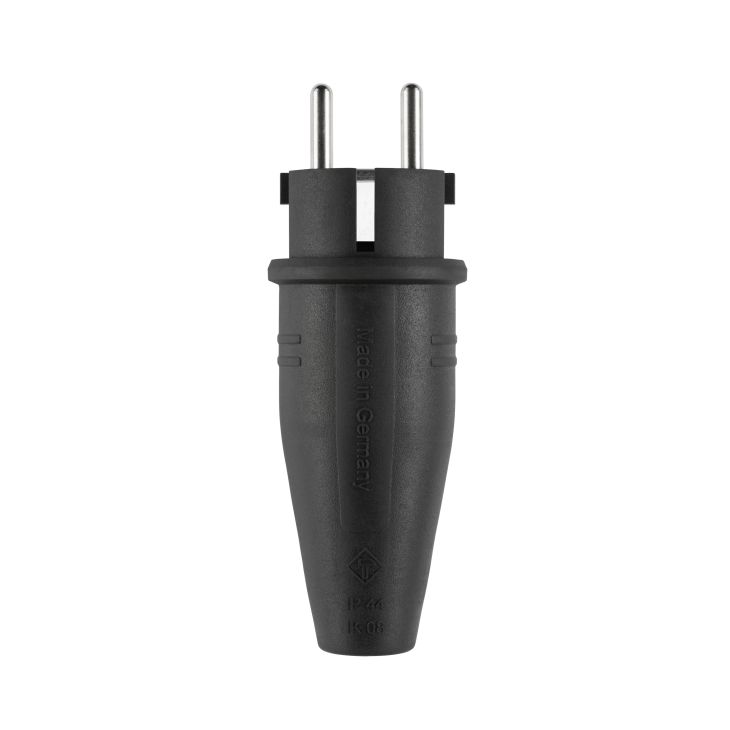 Stekkers, schakelaars en stopcontacten - ABL - Original stekker, rubber (TPE), zwart, IP44 - 100000039