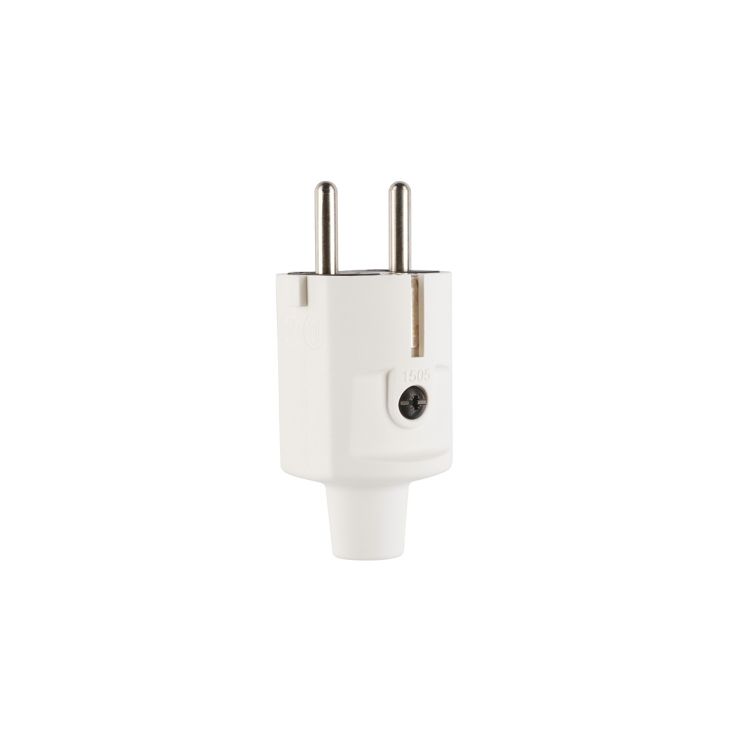 Fiches, interrupteurs et prises de courant - ABL - Compact fiche mâle, caoutchouc (TPE), blanc, IP20 - 100000047