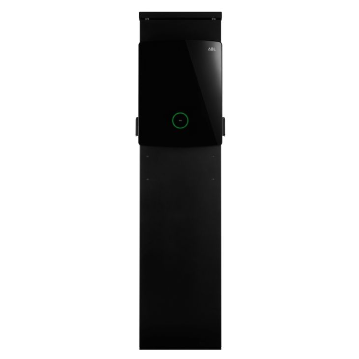 E-Mobilité - ABL - Poteau POLEM4 Twin pour Wallbox eM4 Twin + eMH3, RAL 9011, LED, 1647 x 405 x 180 mm - 100000192