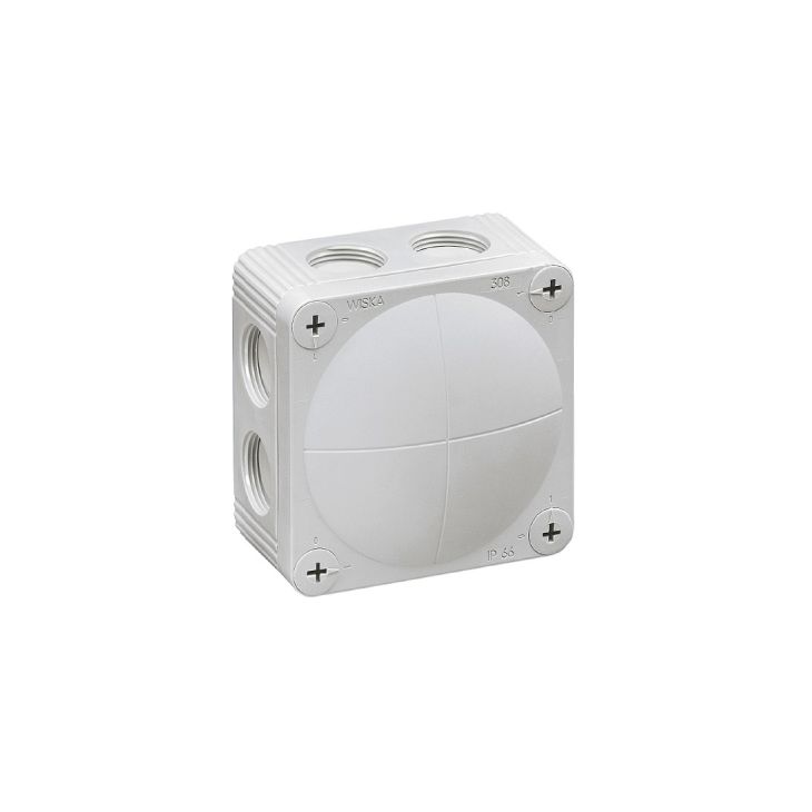 Installatiemateriaal - Wiska - COMBI 308/ESKV met 3 QUIXX M20 -wit - 10060403