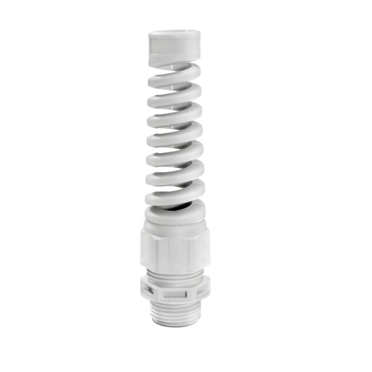 Matériel d'installation - Wiska - SKVS 7 LG - Presse-étoupe en plastique avec décharge de traction et protection contre la courbure PG7 (RAL 7035) - 10060615
