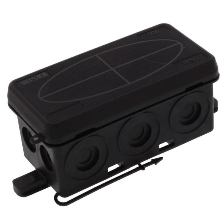 Installatiemateriaal - Wiska - KA 006 BK - Aansluitdoos, 1,5mm² (RAL 9005) - 10109578