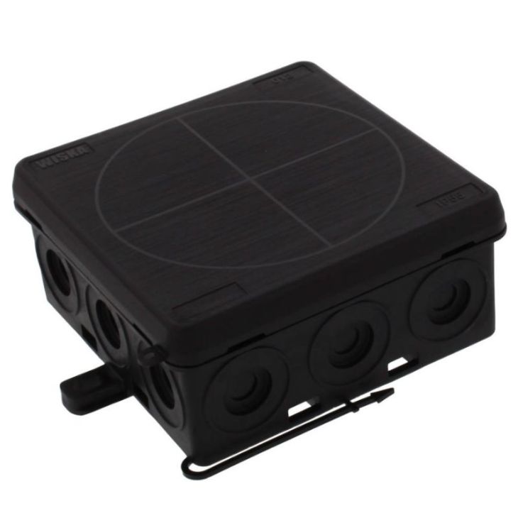 Installatiemateriaal - Wiska - KA 012 BK - Aansluitdoos, 4mm² (RAL 9005) - 10109587