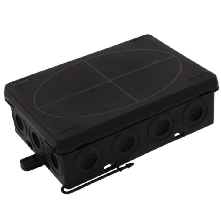 Installatiemateriaal - Wiska - KA 016 BK - Aansluitdoos, 6mm² (RAL 9005) - 10109596