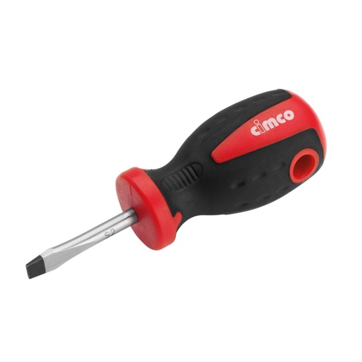 Gereedschap en beschermingsmateriaal - Cimco - Stubby Schroevendraaier Sleuf 5,5x1,0 x 38mm, 95mm - 110290