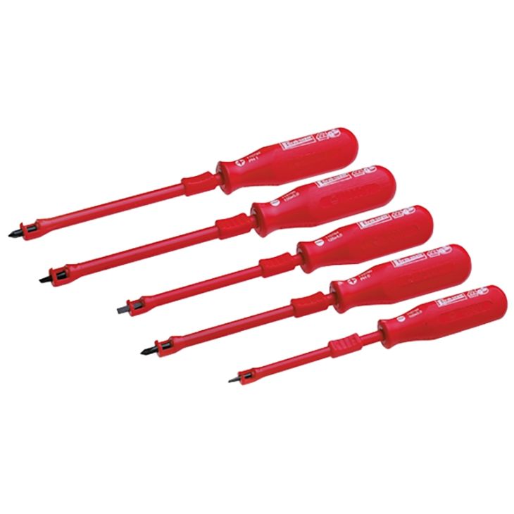Gereedschap en beschermingsmateriaal - Cimco - Vasthoudschroevendraaier Set, 5-delig - 110796