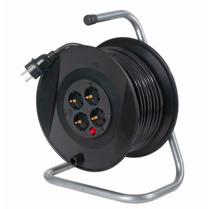 Werf- en werkplaatsmateriaal - Schwabe - Kabelhaspel 50m H05VV-F 3G1,5 (SHUKO) 285mm - 11101