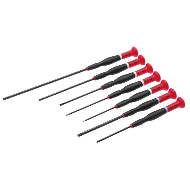 Gereedschap en beschermingsmateriaal - Cimco - Precisieschroevendraaier-Set Sleuf en PH, 7-delig - 111901