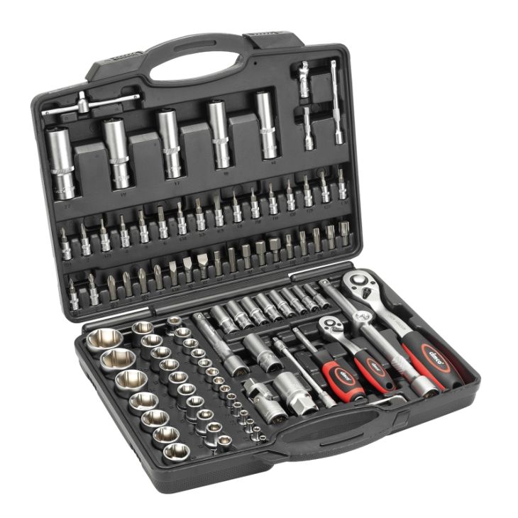 Gereedschap en beschermingsmateriaal - Cimco - Dopsleutel-Set, 96-delig - 113108