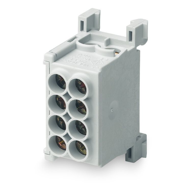 Installatiemateriaal - Hoofdgeleiderklem 1.5-25mm² 4 klem GRIJS 1POL - 114-12510000-00