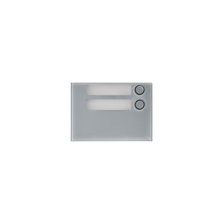 Communication de porte et contrôle d'accès - Urmet - Alpha mod. front. 2 bp gris - 1168/12G